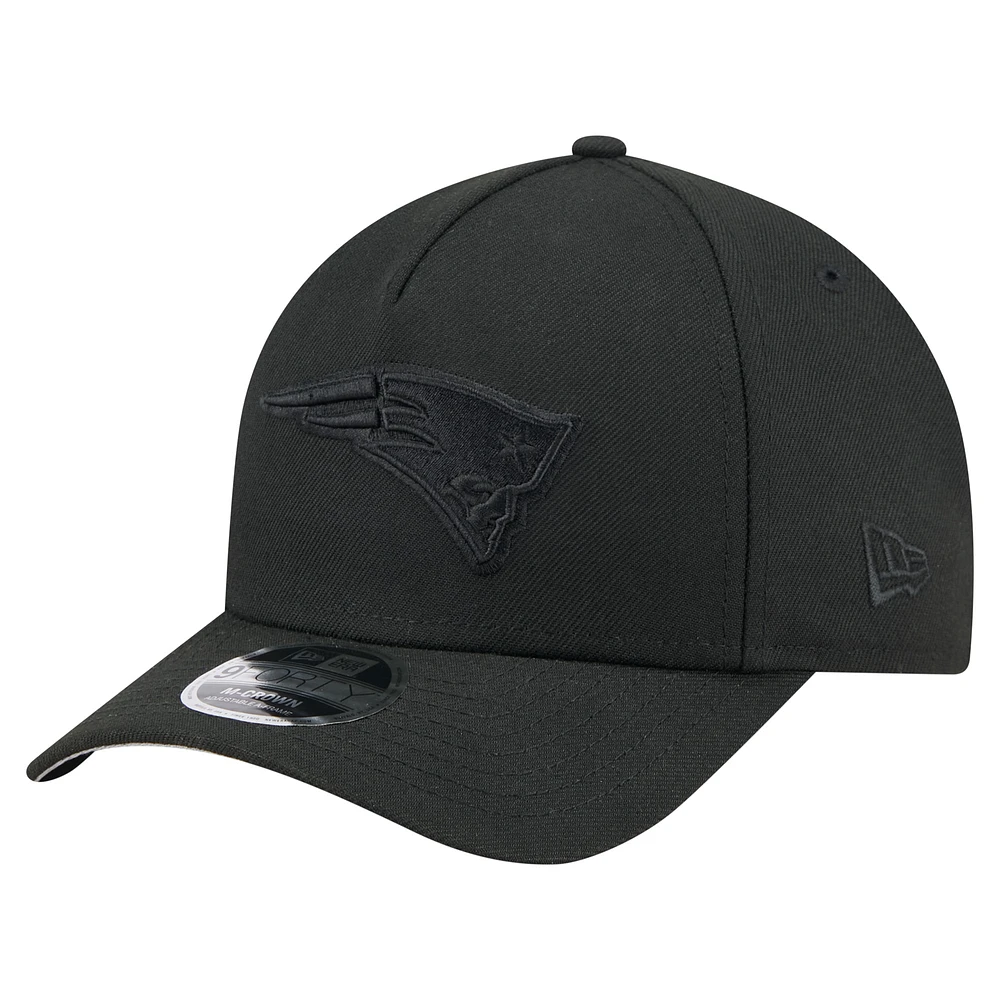 Men's New Era Black New England Patriots Team Collection 9FORTY M-Crown A-Frame Adjustable Hat