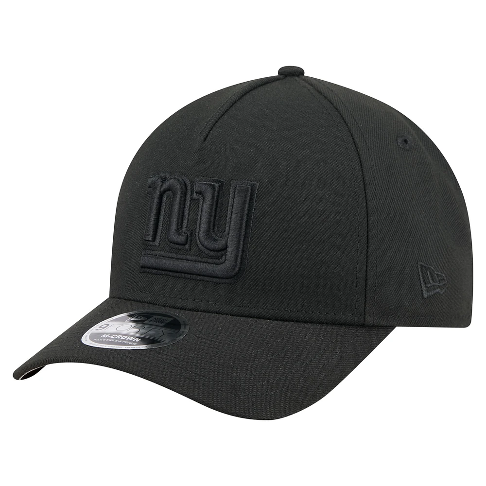 Men's New Era Black New York Giants Team Collection 9FORTY M-Crown A-Frame Adjustable Hat