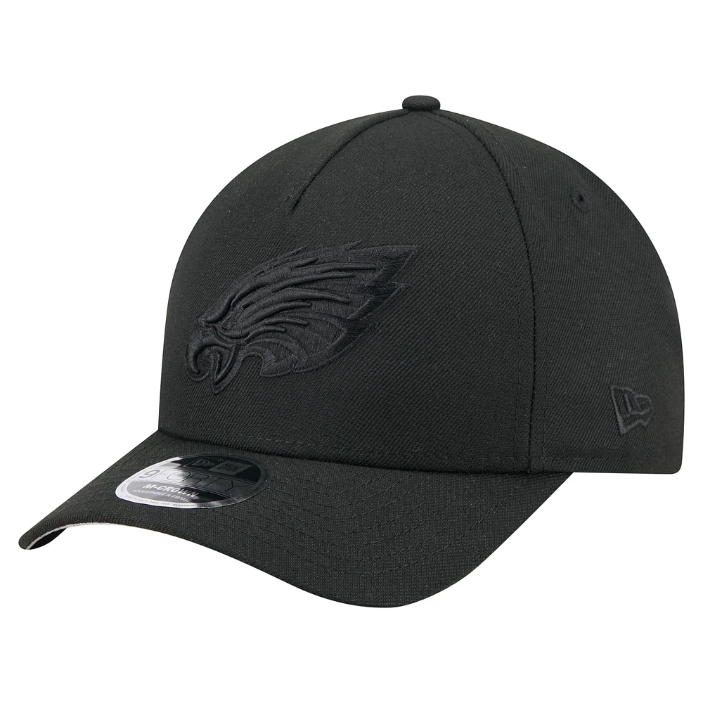 Men's New Era Black Philadelphia Eagles Team Collection 9FORTY M-Crown A-Frame Adjustable Hat