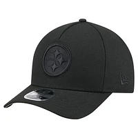 Men's New Era  Black Pittsburgh Steelers Team Collection 9FORTY M-Crown A-Frame Adjustable Hat