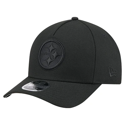 Men's New Era  Black Pittsburgh Steelers Team Collection 9FORTY M-Crown A-Frame Adjustable Hat