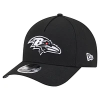 Men's New Era  Black Baltimore Ravens Team Collection 9FORTY M-Crown A-Frame Adjustable Hat