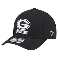 Men's New Era  Black Green Bay Packers Team Collection 9FORTY M-Crown A-Frame Adjustable Hat