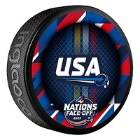 Inglasco USA 2025 4 Nations Face-Off Hockey Puck