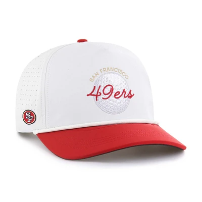 Men's '47 White/Scarlet San Francisco 49ers Gimmie Golf Hitch Rope Adjustable Hat