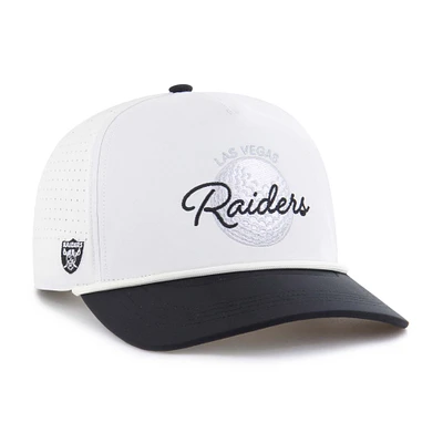 Men's '47 White/Black Las Vegas Raiders Gimmie Golf Hitch Rope Adjustable Hat