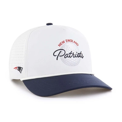 Men's '47 White/Navy New England Patriots Gimmie Golf Hitch Rope Adjustable Hat