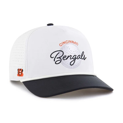 Men's '47 White/Black Cincinnati Bengals Gimmie Golf Hitch Rope Adjustable Hat