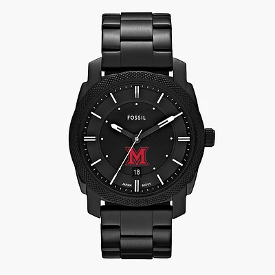 Men's Fossil Miami University RedHawks Machine Stainless Steel Watch