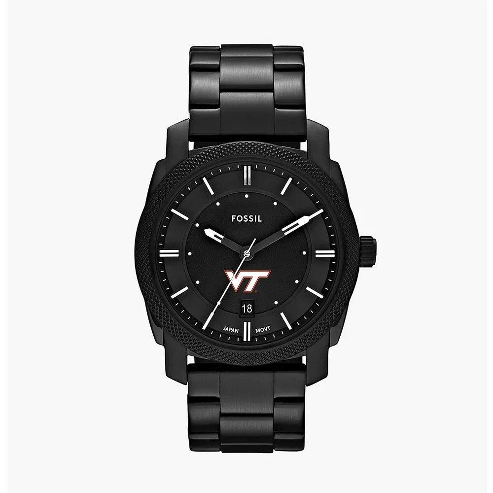 Men's Fossil Virginia Tech Hokies Machine Stainless Steel Watch