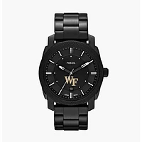 Men's Fossil Wake Forest Demon Deacons Machine Stainless Steel Watch
