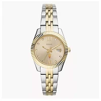 Women's Fossil Arizona State Sun Devils Scarlette Two-Tone Stainless Steel Watch