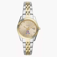 Women's Fossil Arizona Wildcats Scarlette Two-Tone Stainless Steel Watch