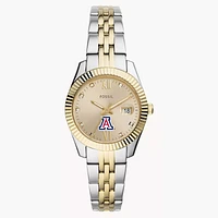 Women's Fossil Arizona Wildcats Scarlette Two-Tone Stainless Steel Watch