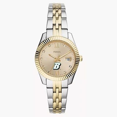 Women's Fossil Binghamton Bearcats Scarlette Two-Tone Stainless Steel Watch