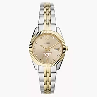 Women's Fossil Virginia Tech Hokies Scarlette Two-Tone Stainless Steel Watch