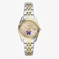 Women's Fossil Washington Huskies Scarlette Two-Tone Stainless Steel Watch