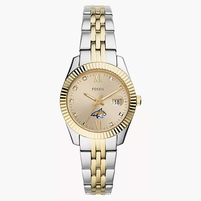 Women's Fossil Montana State Bobcats Scarlette Two-Tone Stainless Steel Watch