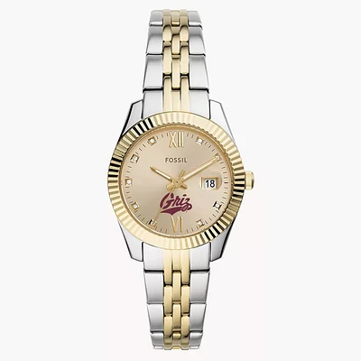 Women's Fossil Montana Grizzlies Scarlette Two-Tone Stainless Steel Watch
