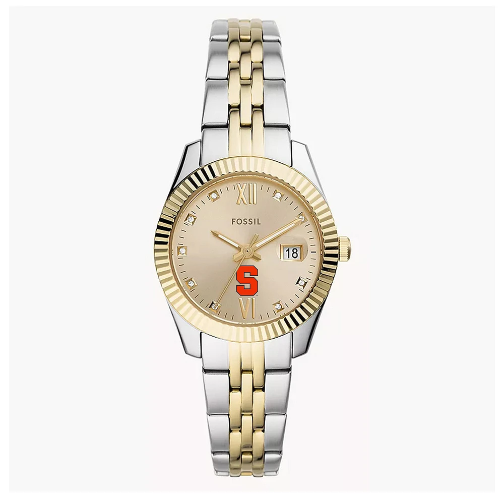 Women's Fossil Syracuse Orange Scarlette Two-Tone Stainless Steel Watch