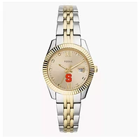 Women's Fossil Syracuse Orange Scarlette Two-Tone Stainless Steel Watch