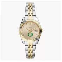 Women's Fossil Oregon Ducks Scarlette Two-Tone Stainless Steel Watch