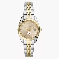 Women's Fossil Texas Longhorns Scarlette Two-Tone Stainless Steel Watch