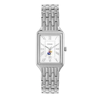 Women's Fossil Kansas Jayhawks Raquel Three-Hand Date Stainless Steel Watch