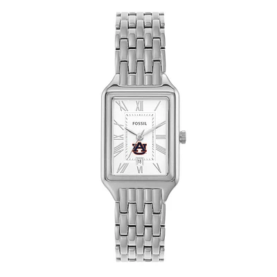 Women's Fossil Auburn Tigers Raquel Three-Hand Date Stainless Steel Watch