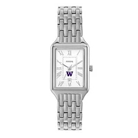 Women's Fossil Washington Huskies Raquel Three-Hand Date Stainless Steel Watch
