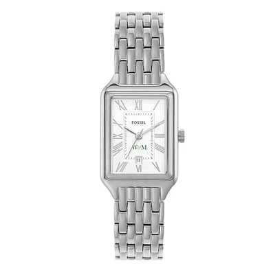 Women's Fossil William & Mary Tribe Raquel Three-Hand Date Stainless Steel Watch