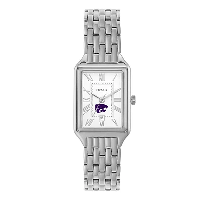 Women's Fossil Kansas State Wildcats Raquel Three-Hand Date Stainless Steel Watch