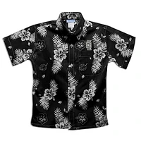 Toddler Vive La Fete Black Kennesaw State Owls Hawaiian Print Button-Down Shirt