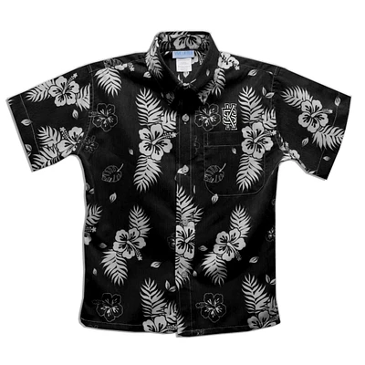 Toddler Vive La Fete Black Kennesaw State Owls Hawaiian Print Button-Down Shirt