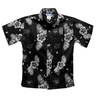 Toddler Vive La Fete Black Kennesaw State Owls Hawaiian Print Button-Down Shirt
