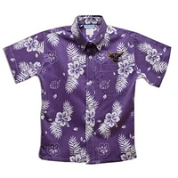 Toddler Vive La Fete Purple Minnesota State Mavericks Hawaiian Print Button-Down Shirt