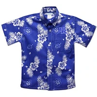 Toddler Vive La Fete Royal Kentucky Wildcats Hawaiian Print Button-Down Shirt