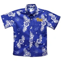 Toddler Vive La Fete Royal Pitt Panthers Hawaiian Print Button-Down Shirt