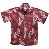 Youth Vive La Fete  Crimson Loyola Marymount Lions Hawaiian Print Button-Down Shirt