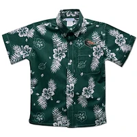 Youth Vive La Fete  Green UAB Blazers Hawaiian Print Button-Down Shirt