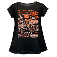 Girls Toddler Vive La Fete Oklahoma State Cowboys Impressions Artwork A-Line Top