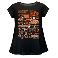 Girls Toddler Vive La Fete Oklahoma State Cowboys Impressions Artwork A-Line Top