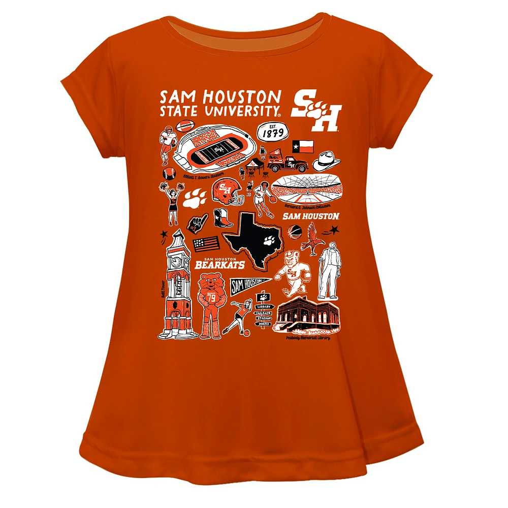 Girls Toddler Vive La Fete Sam Houston State Bearkats Impressions Artwork A-Line Top
