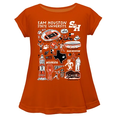 Girls Toddler Vive La Fete Sam Houston State Bearkats Impressions Artwork A-Line Top