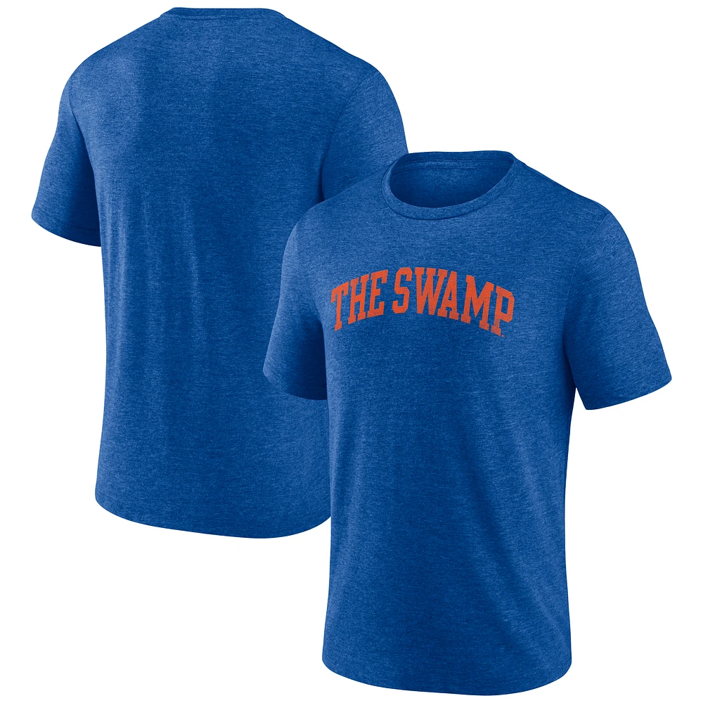 Men's Royal Florida Gators Arched Battle Cry Tri-Blend T-Shirt