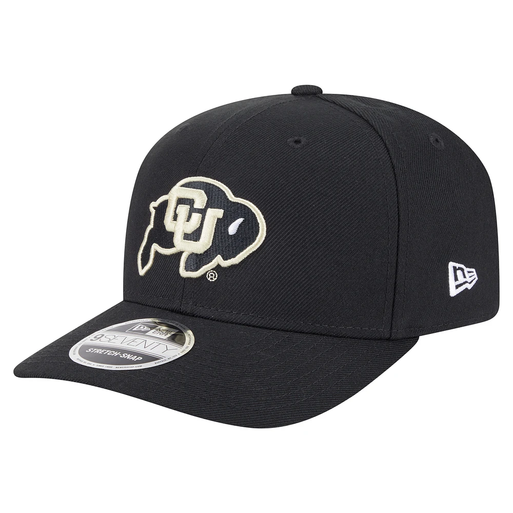 Men's New Era Black Colorado Buffaloes Team Collective 9SEVENTY Stretch-Snap Adjustable Hat