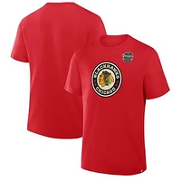 Men's Fanatics Athletic Red Chicago Blackhawks 2025 Winter Classic Primary Logo T-Shirt