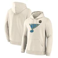 Men's Fanatics Cream St. Louis Blues 2025 Winter Classic Primary Logo Pullover Hoodie