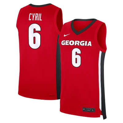 Men's Nike Somto Cyril Red Georgia Bulldogs NIL Basketball Replica Player Jersey