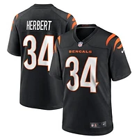 Men's Nike Khalil Herbert  Black Cincinnati Bengals Game Jersey